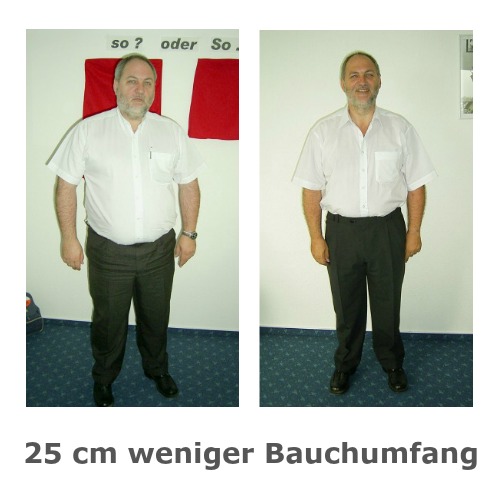 Mann Bauch weg, schlank abnehmen